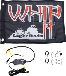 WHIPITLIGHTRODS 3' Light Rod Whip - Bluetooth - White SB-RGBBT-231