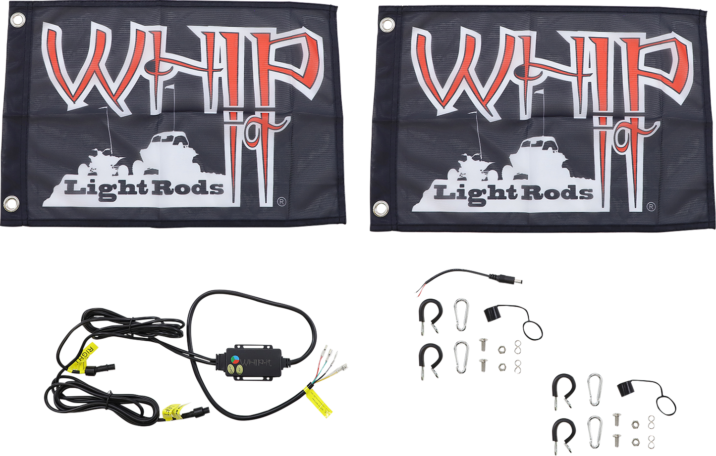 WHIPITLIGHTRODS 3' Light Rod Whip - Bluetooth - Pair - White SB-RGBBT-232