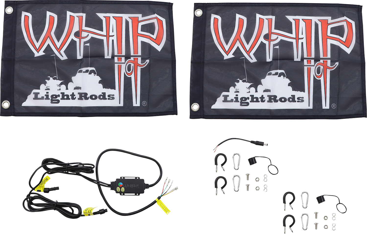 WHIPITLIGHTRODS 3' Light Rod Whip - Bluetooth - Pair - White SB-RGBBT-232