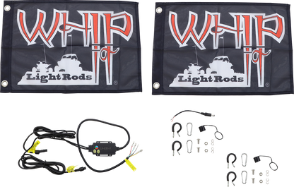 WHIPITLIGHTRODS 3' Light Rod Whip - Bluetooth - Pair - White SB-RGBBT-232