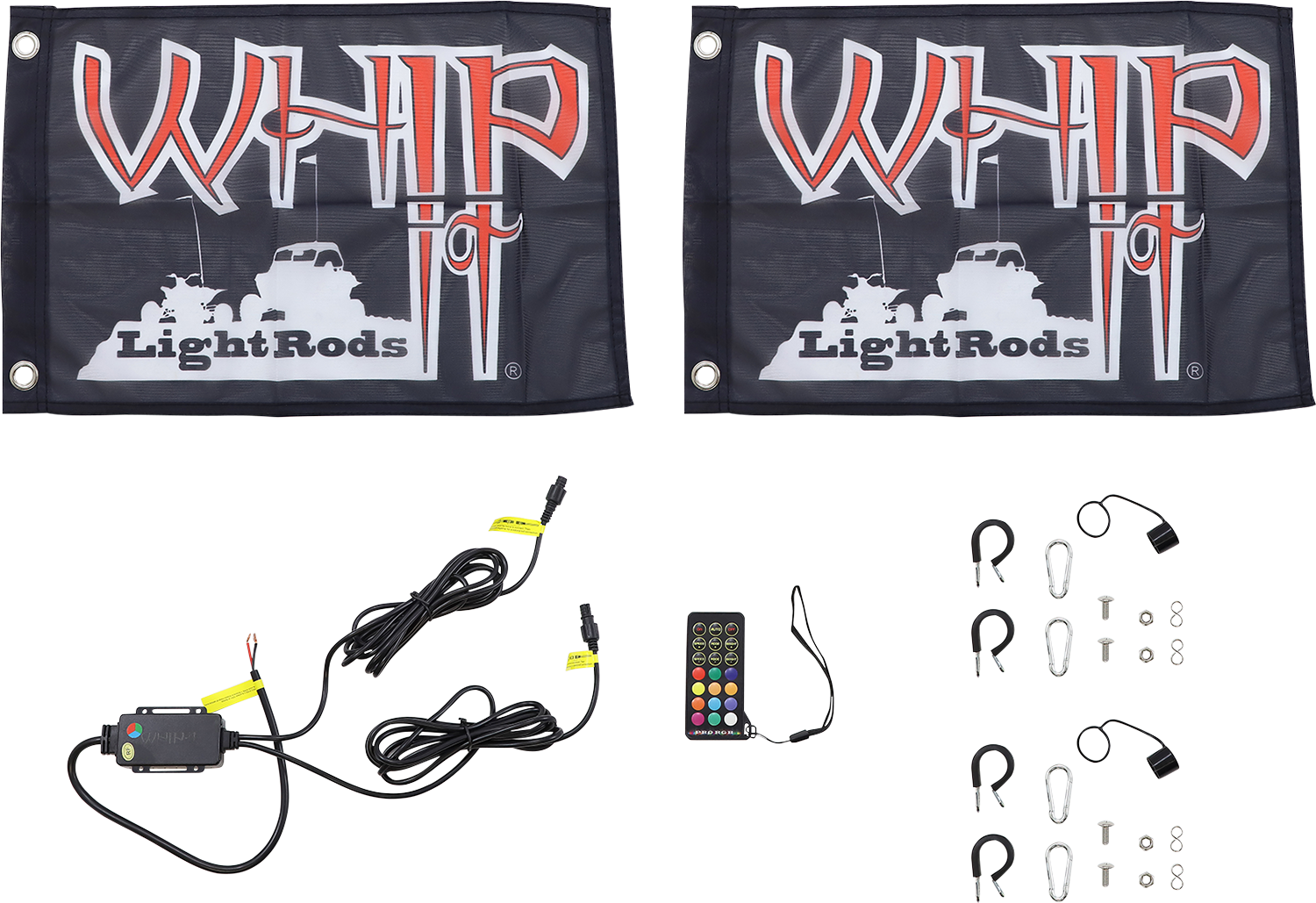 WHIPITLIGHTRODS 5' Light Rod Whip - Bluetooth - Pair - Black SB-RGBBT-152