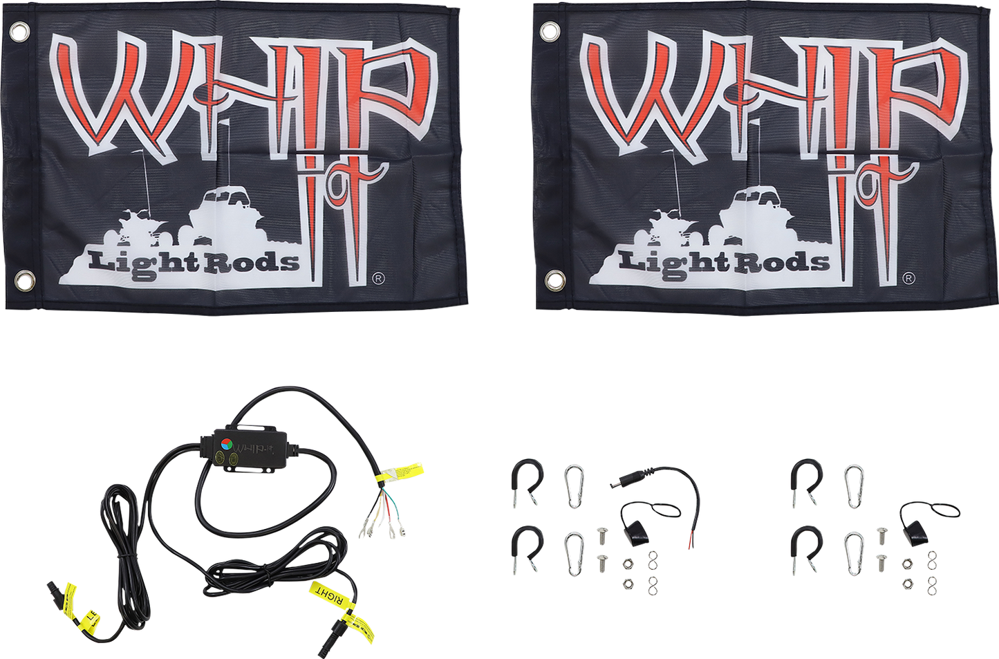 WHIPITLIGHTRODS 5' Light Rod Whip - Bluetooth - Pair - White SB-RGBBT-252