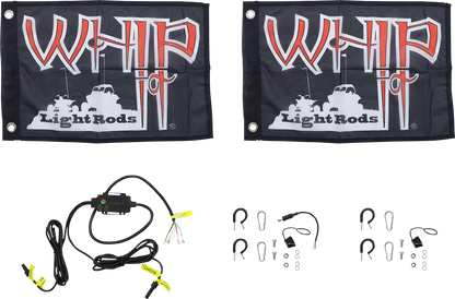 WHIPITLIGHTRODS 5' Light Rod Whip - Bluetooth - Pair - White SB-RGBBT-252