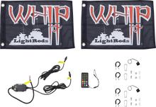 WHIPITLIGHTRODS 3' Light Rod Whip - Chase - Pair - Black SB-CHSBTR-132