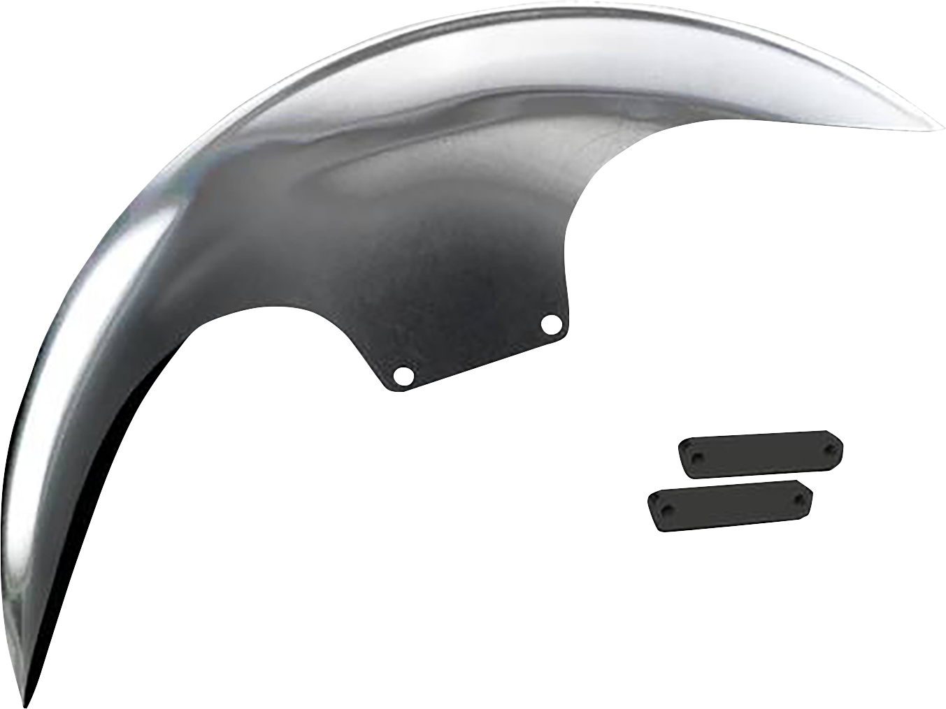 PAUL YAFFE BAGGER NATION Cafe Front Fender - 21" - Black Adaptors PYO:CAFE-21-14L-B