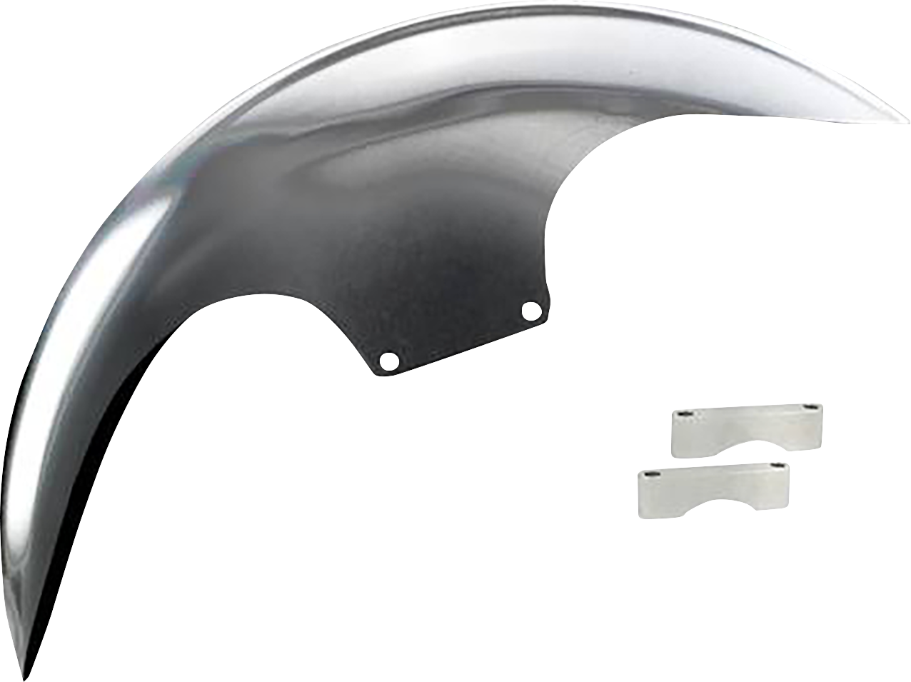 PAUL YAFFE BAGGER NATION Cafe Front Fender - 21" - Chrome Adaptors PYO:CAFE-21-14L-C
