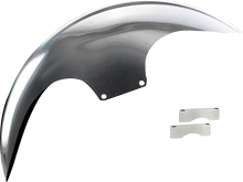 PAUL YAFFE BAGGER NATION Cafe Front Fender - 21" - Chrome Adaptors PYO:CAFE-21-14L-C