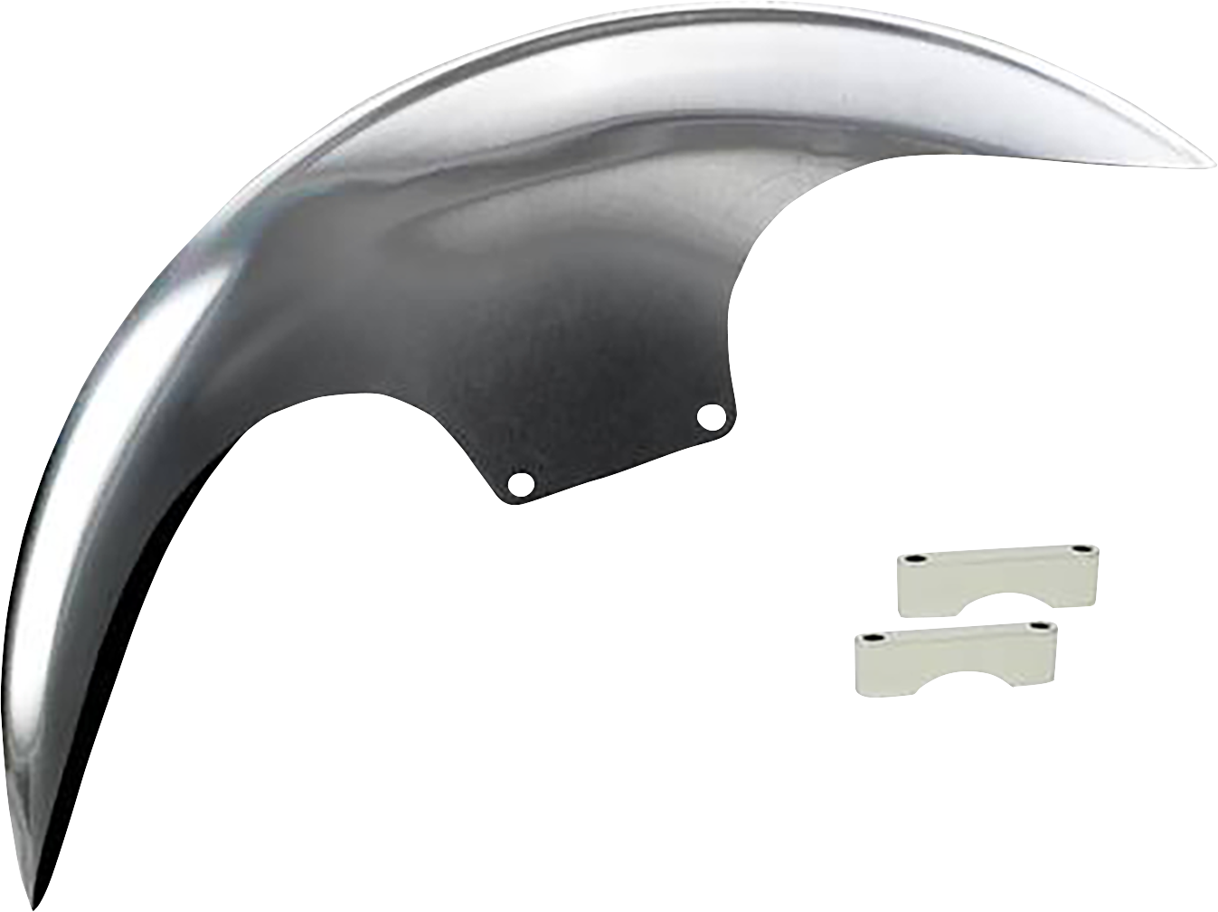 PAUL YAFFE BAGGER NATION Cafe Front Fender - 21" - Chrome Spacers PYO:CAFE-21-13E-C