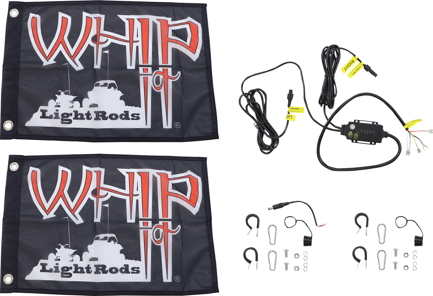 WHIPITLIGHTRODS 3' Light Rod Whip - Chase - Pair - White SB-CHSBTR-232