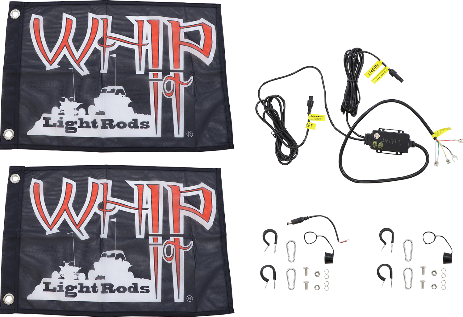 WHIPITLIGHTRODS 3' Light Rod Whip - Chase - Pair - White SB-CHSBTR-232