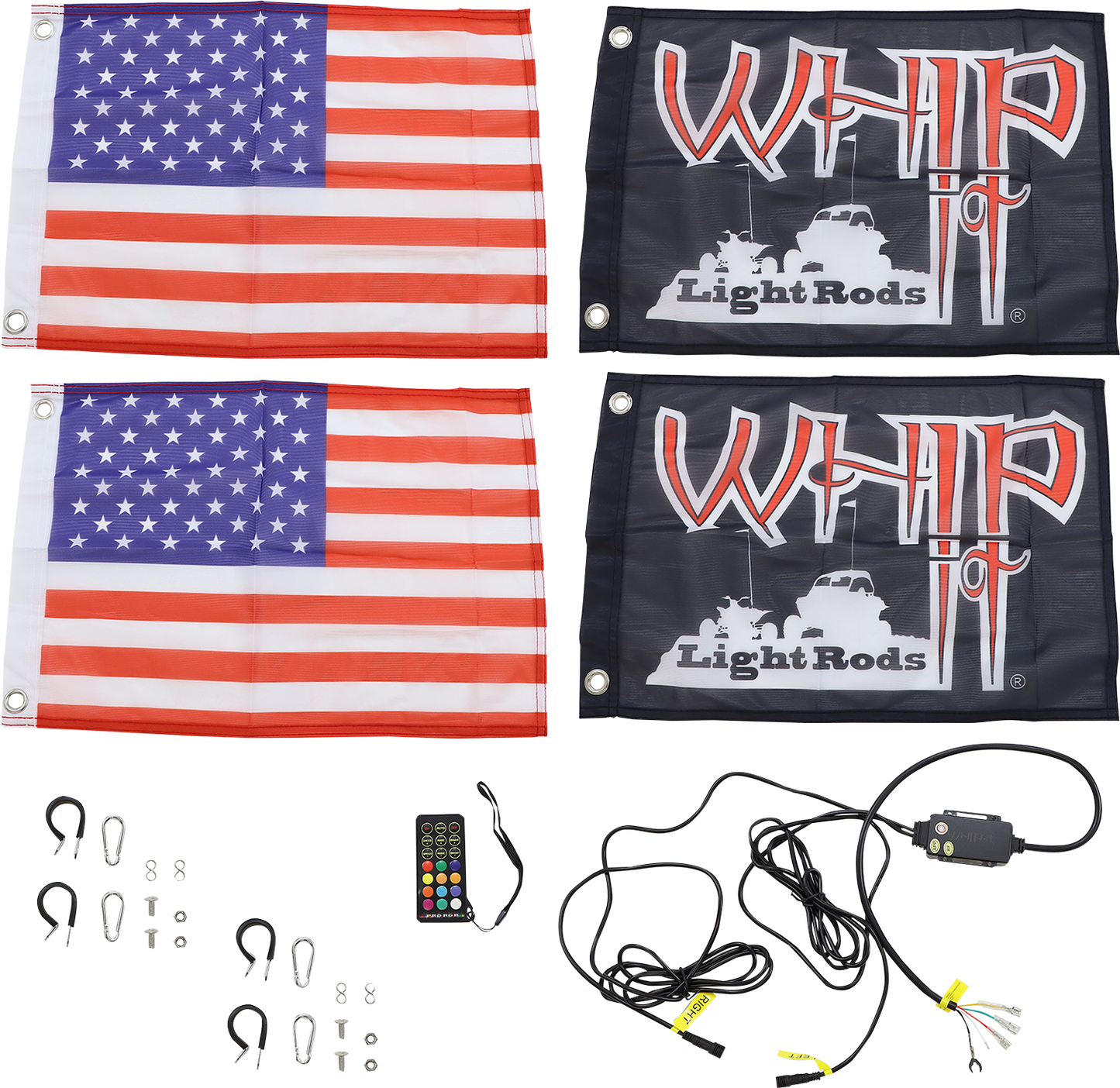 WHIPITLIGHTRODS 2' Light Rod Whip - Chase - Quick Disconnect QD-CHSBTR-122