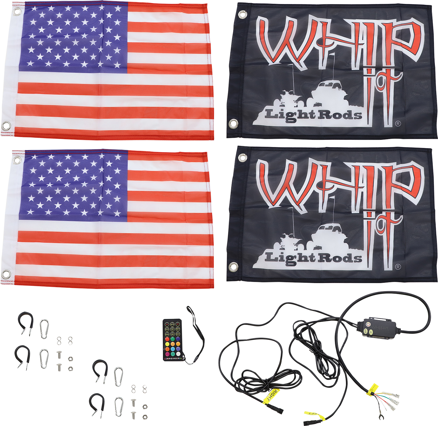 WHIPITLIGHTRODS 2' Light Rod Whip - Chase - Quick Disconnect QD-CHSBTR-122