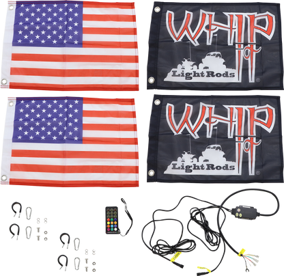 WHIPITLIGHTRODS 2' Light Rod Whip - Chase - Quick Disconnect QD-CHSBTR-122