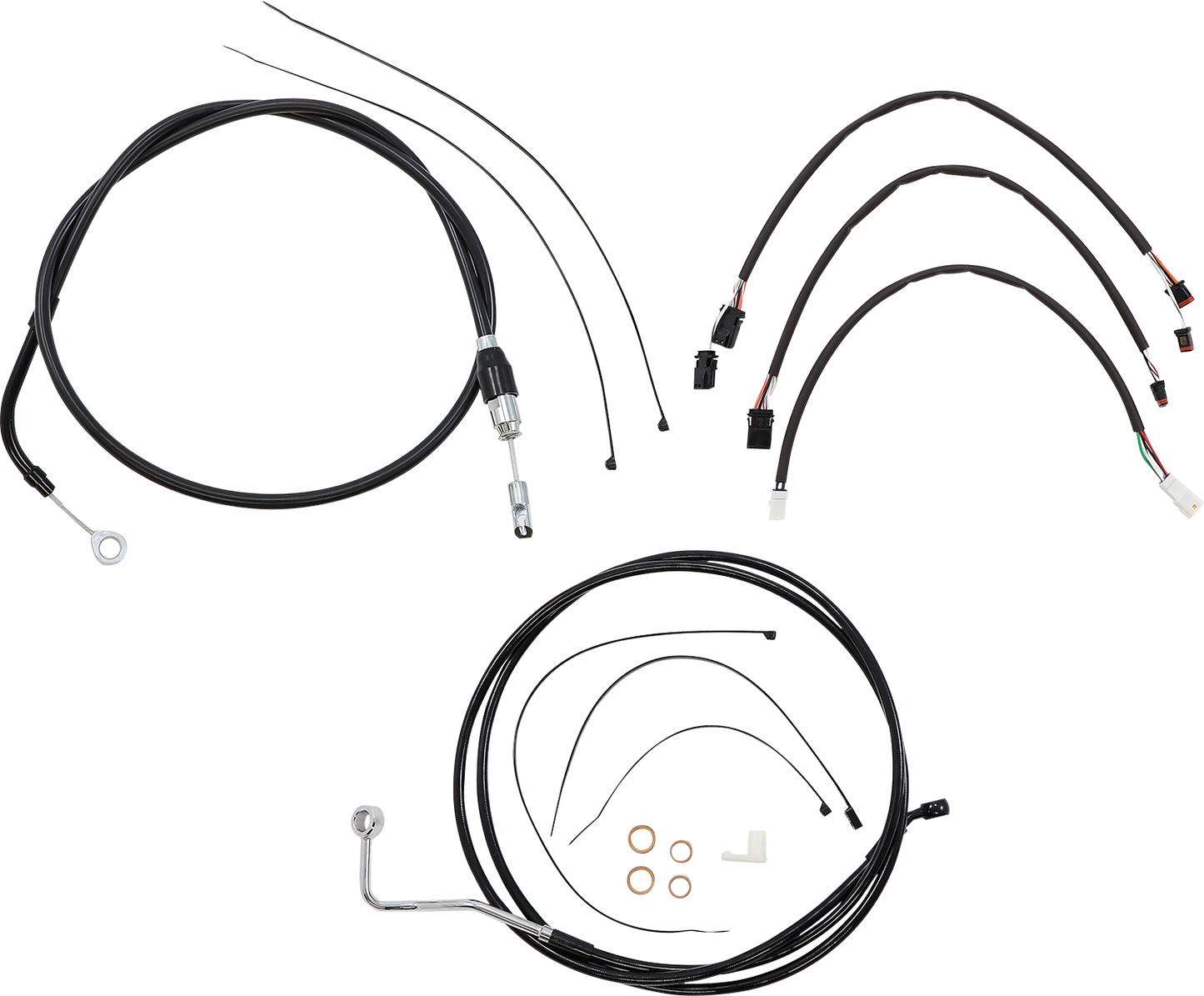 MAGNUM SHIELDING XR Handlebar Installation Kit - 15"-17" Ape Hangers - '21 FLH - Black 4861172