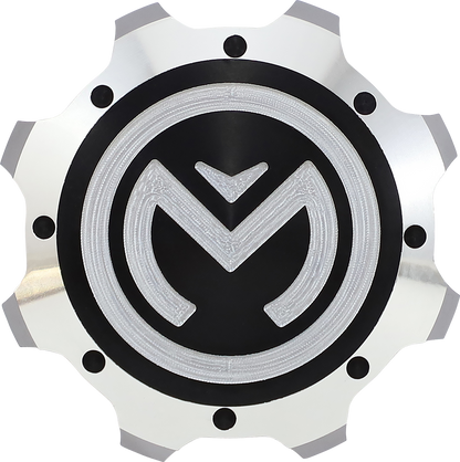 MOOSE OFFROAD Gas Cap - Silver/Black - Polaris 100-4108-PU