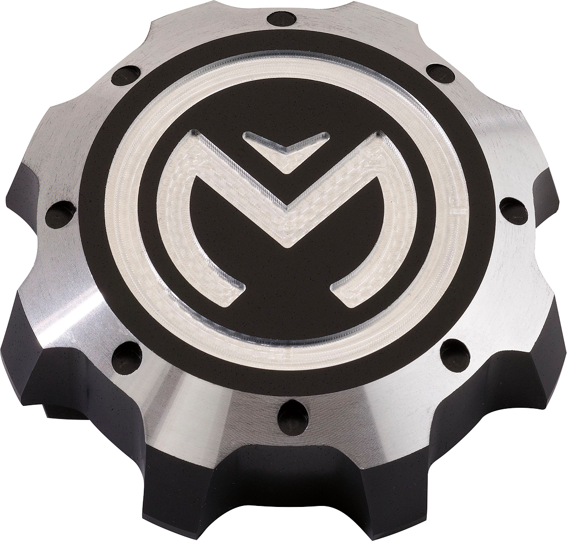 MOOSE OFFROAD Gas Cap - Silver/Black - Polaris 100-4108-PU