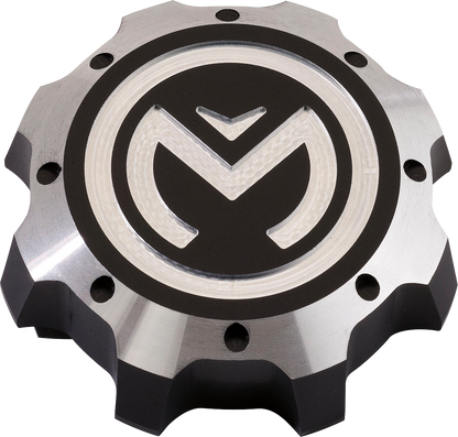 MOOSE OFFROAD Gas Cap - Silver/Black - Polaris 100-4108-PU