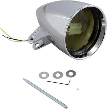HEADWINDS 4 1/2" Headlight Housing - Chrome - Concours Rocket Smooth 1-4800CA