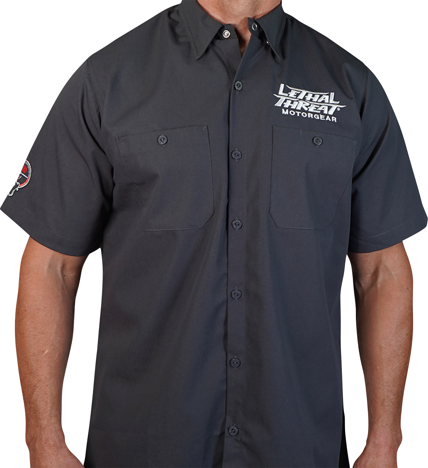 LETHAL THREAT Fabrication Monster Shop Shirt - Gray - Large FE50220L