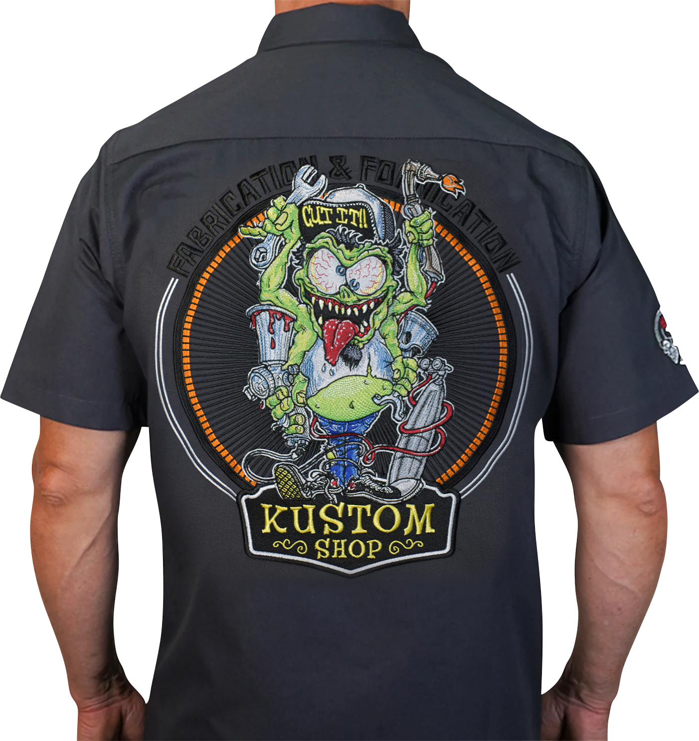 LETHAL THREAT Fabrication Monster Shop Shirt - Gray - Large FE50220L
