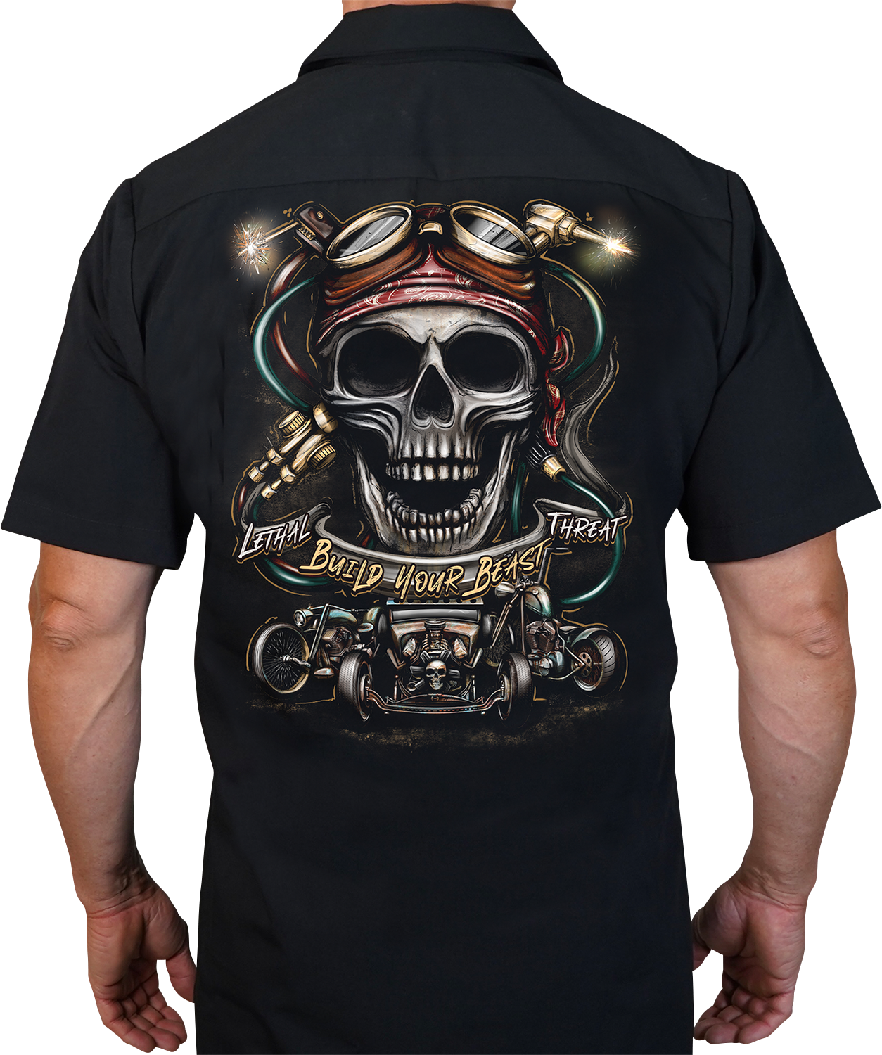 LETHAL THREAT Build Your Beast Shop Shirt - Black - Medium DG60178M