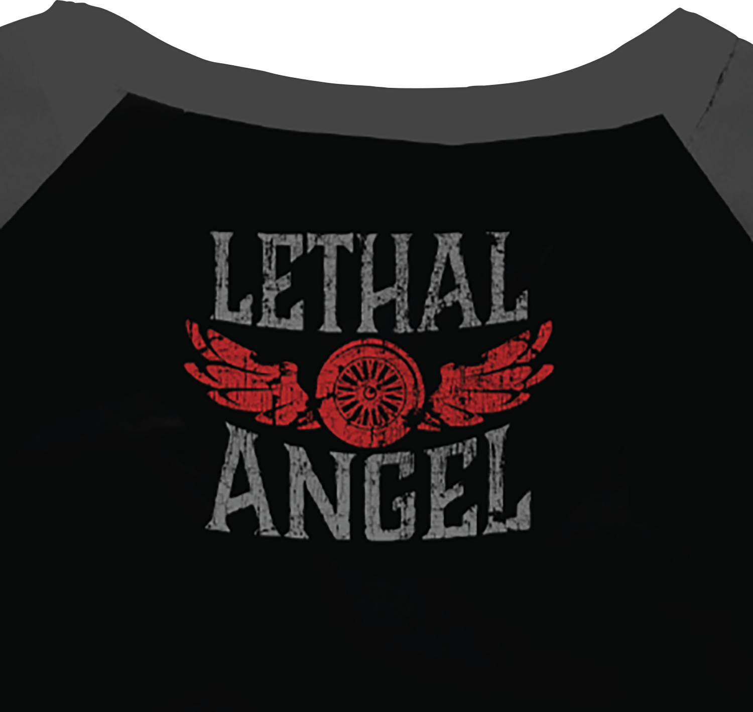 LETHAL THREAT Women's Fast & Fearless Raglan Sleeve Shirt - Black/Gray - Medium LA70203M