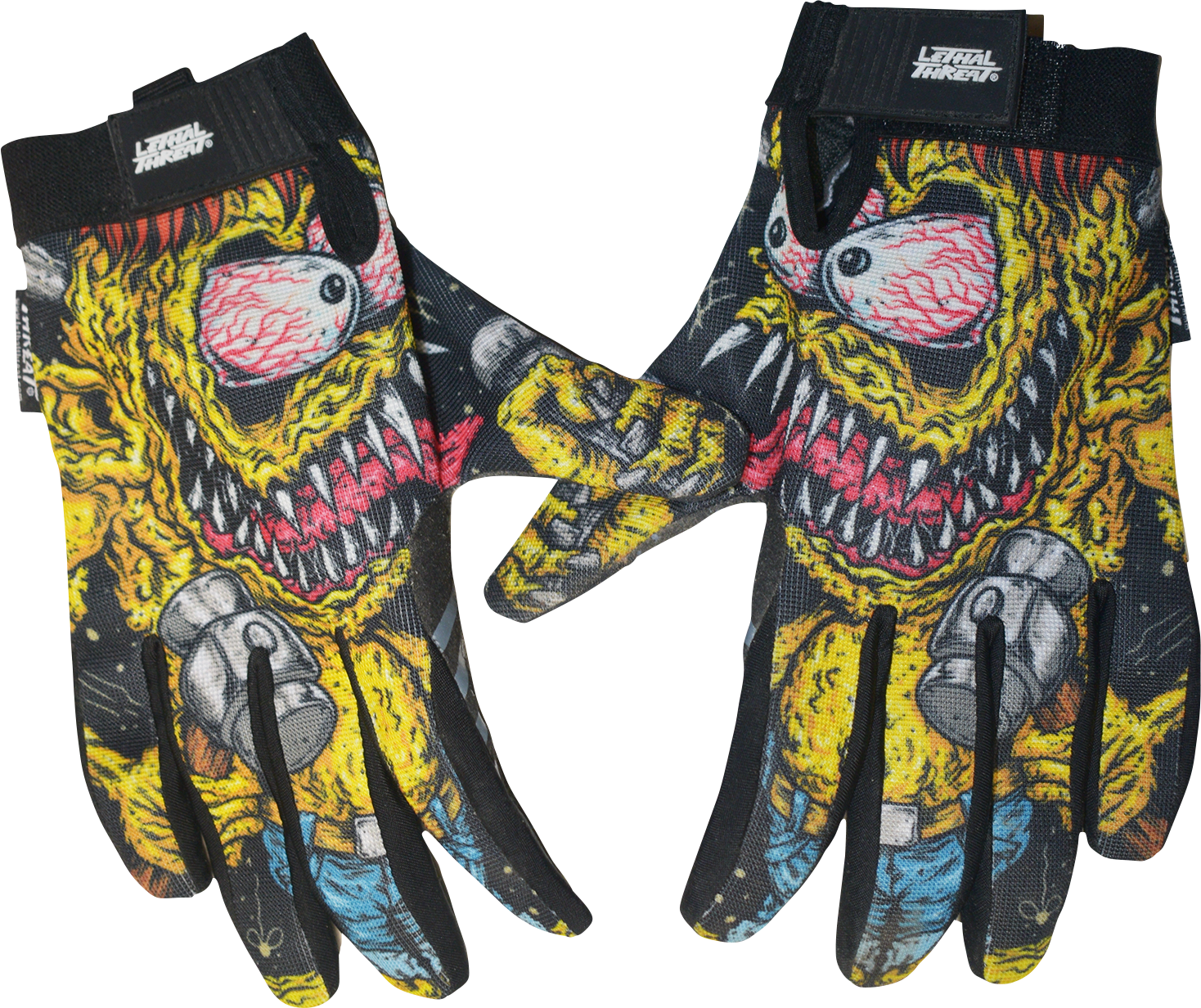 LETHAL THREAT Grease Monster Gloves - Black - Large GL15022L