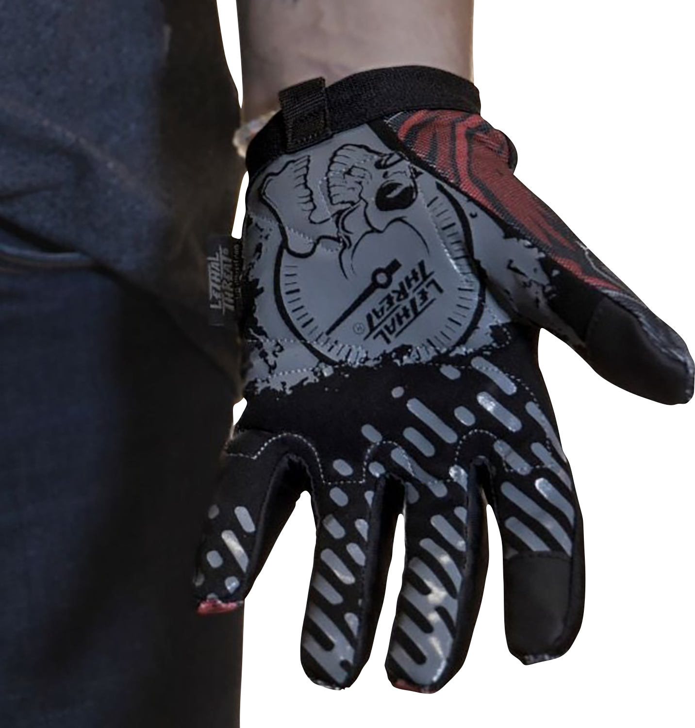 LETHAL THREAT Good N Evil Skulls Gloves - Black - XL GL15021XL