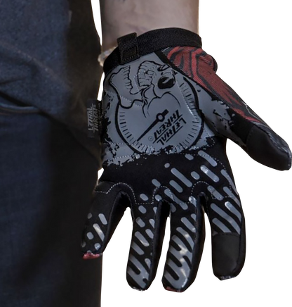 LETHAL THREAT Good N Evil Skulls Gloves - Black - XL GL15021XL