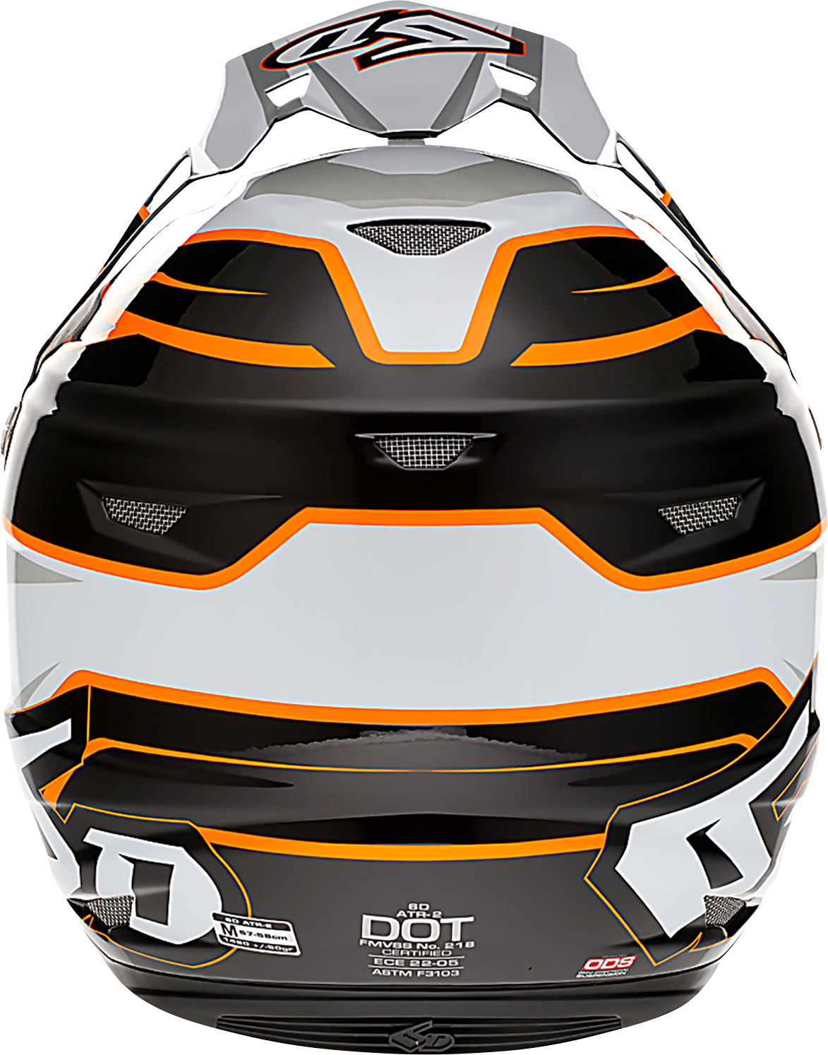 6D HELMETS ATR-2 Helmet - Phase - White/Orange - Large 12-2827