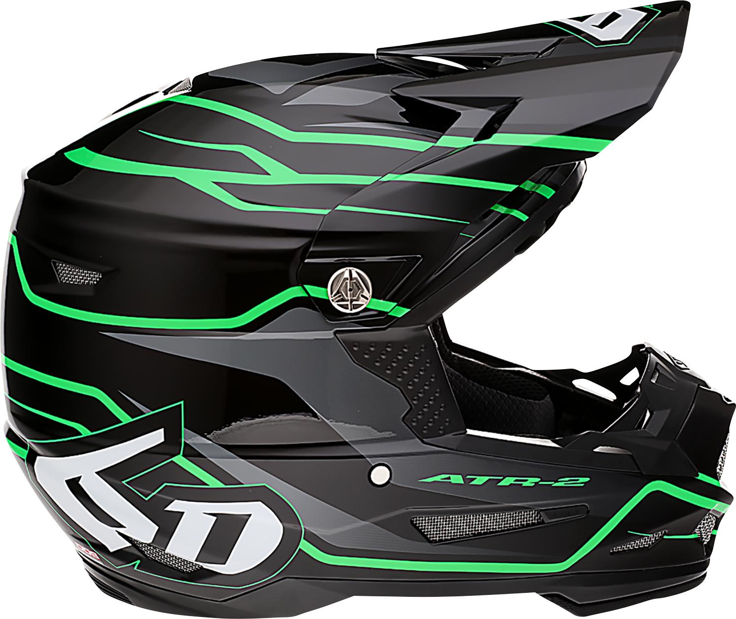6D HELMETS ATR-2 Helmet - Phase - Black/Green - XS 12-2844