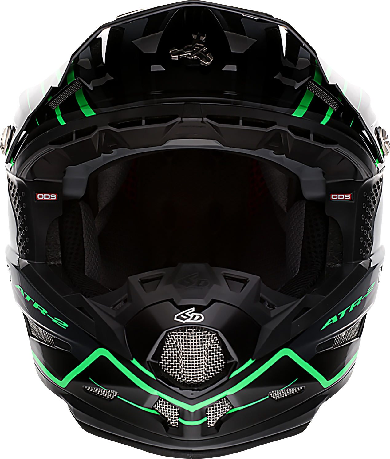 6D HELMETS ATR-2 Helmet - Phase - Black/Green - Large 12-2847