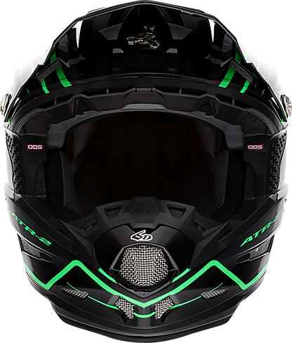 6D HELMETS ATR-2 Helmet - Phase - Black/Green - Large 12-2847