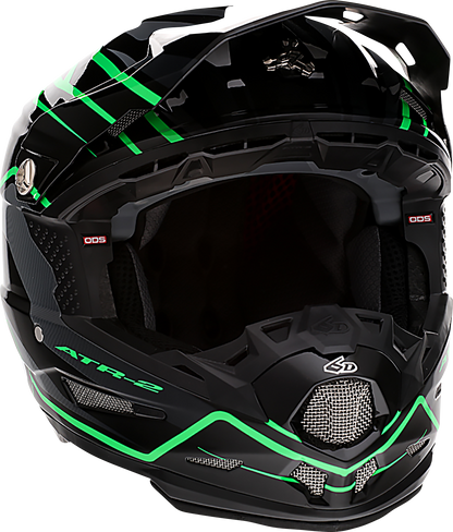 6D HELMETS ATR-2 Helmet - Phase - Black/Green - Medium 12-2846