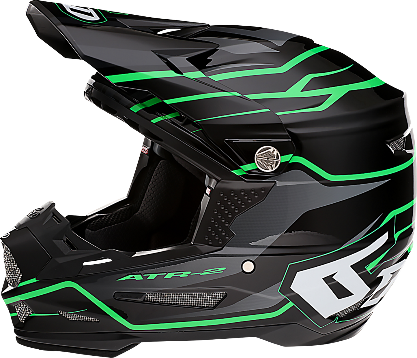 6D HELMETS ATR-2 Helmet - Phase - Black/Green - XS 12-2844