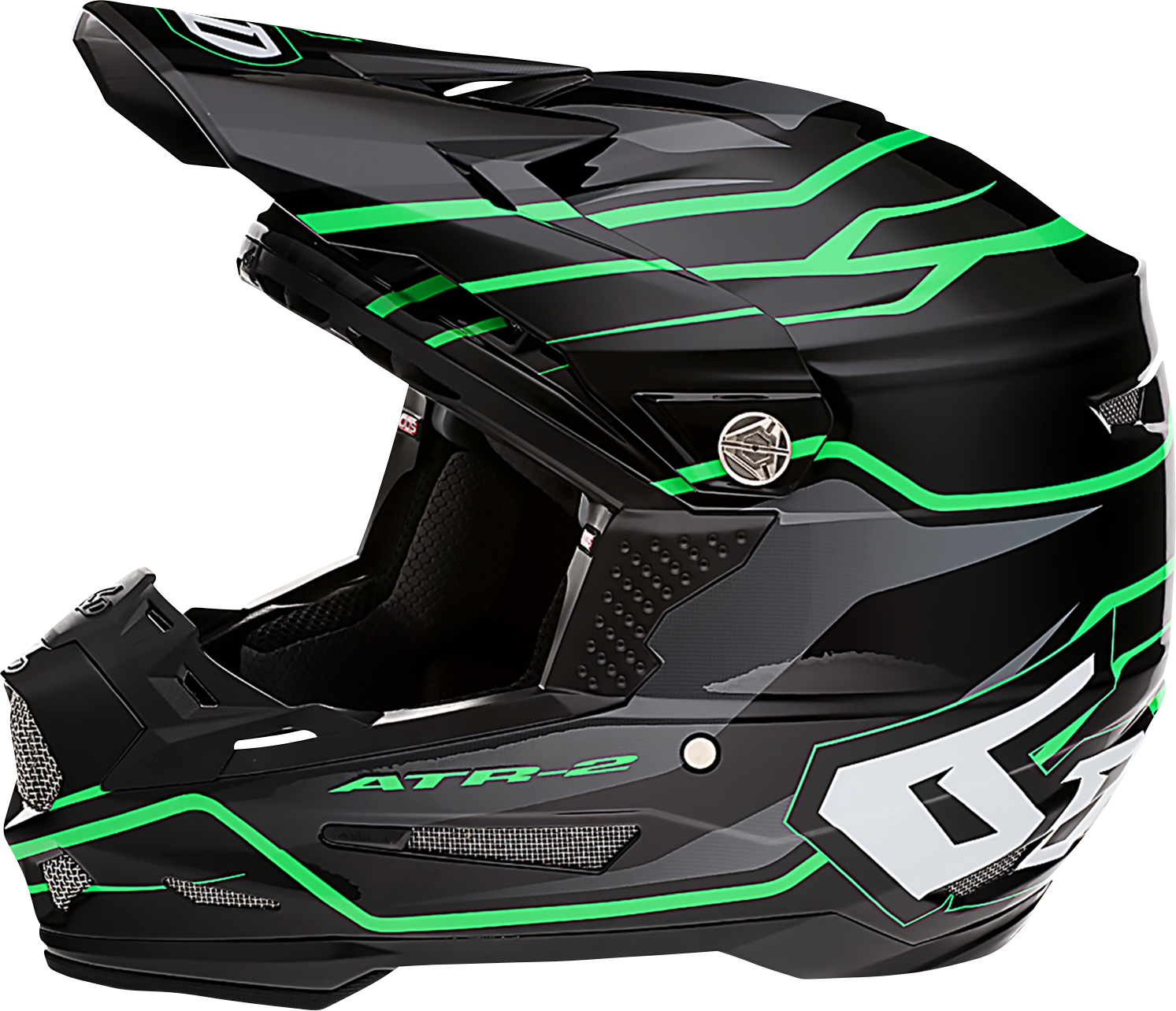 6D HELMETS ATR-2 Helmet - Phase - Black/Green - XS 12-2844
