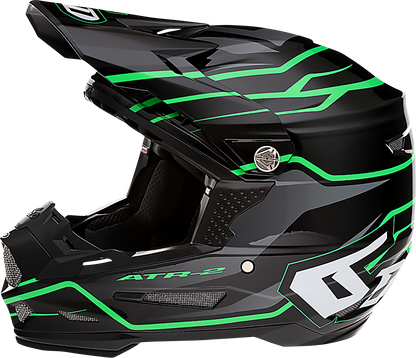 6D HELMETS ATR-2 Helmet - Phase - Black/Green - XS 12-2844