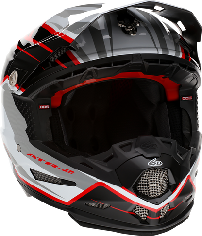 6D HELMETS ATR-2 Helmet - Phase - White/Red - Large 12-2837