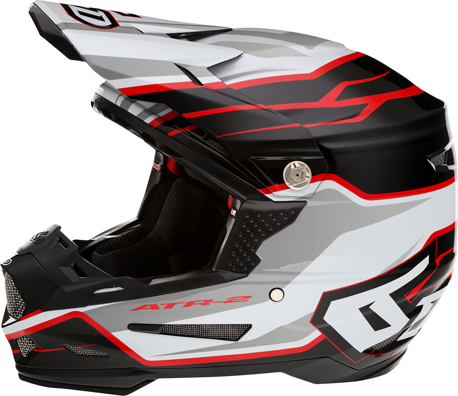 6D HELMETS ATR-2 Helmet - Phase - White/Red - Medium 12-2836