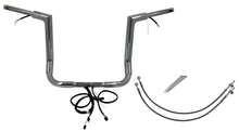 FAT BAGGERS INC. EZ Install Wired 1-1/2" Flat Top Handlebar Kit - 14" - Chrome 601214
