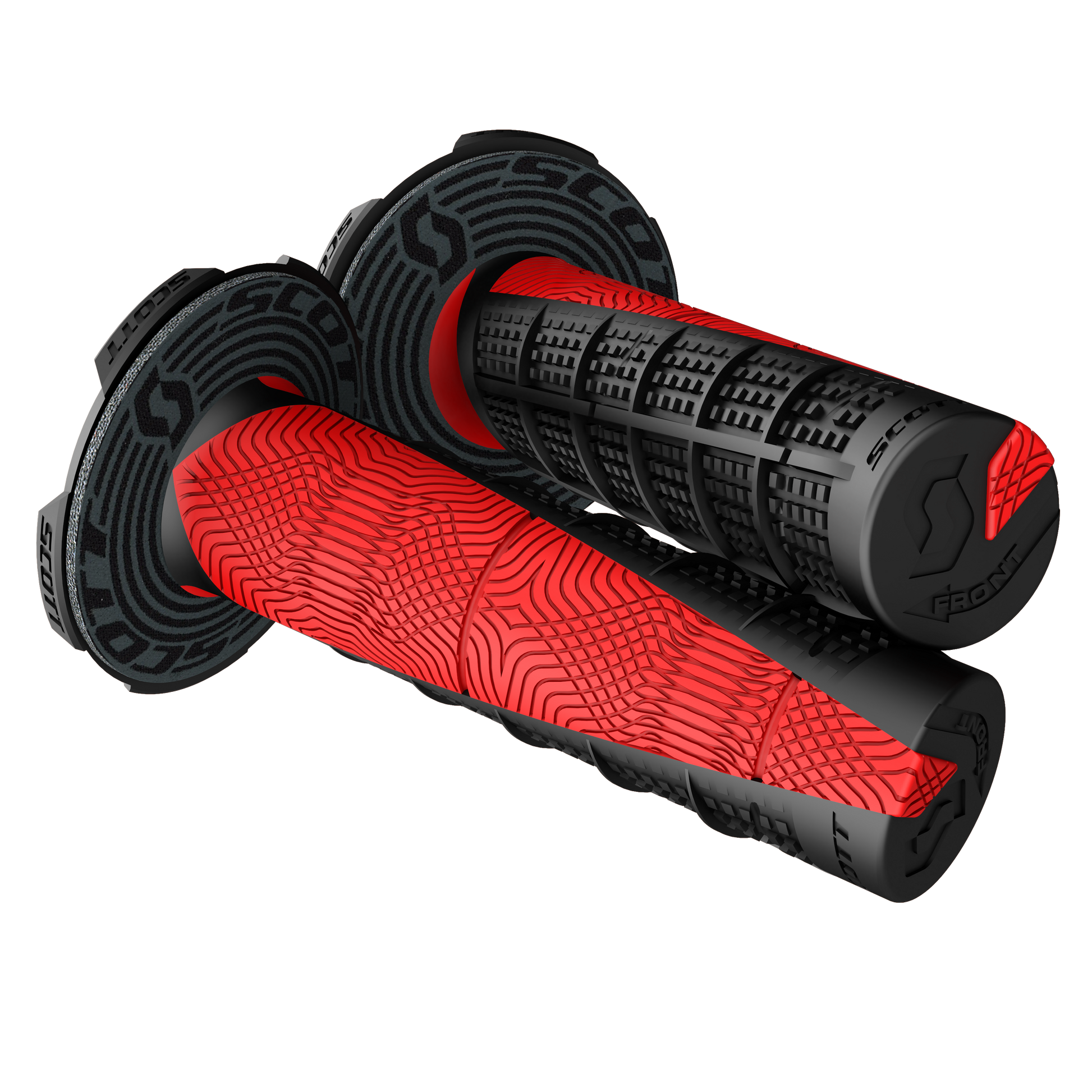 SCOTT Deuce Grips with Donut - Black/Red 219627-4948