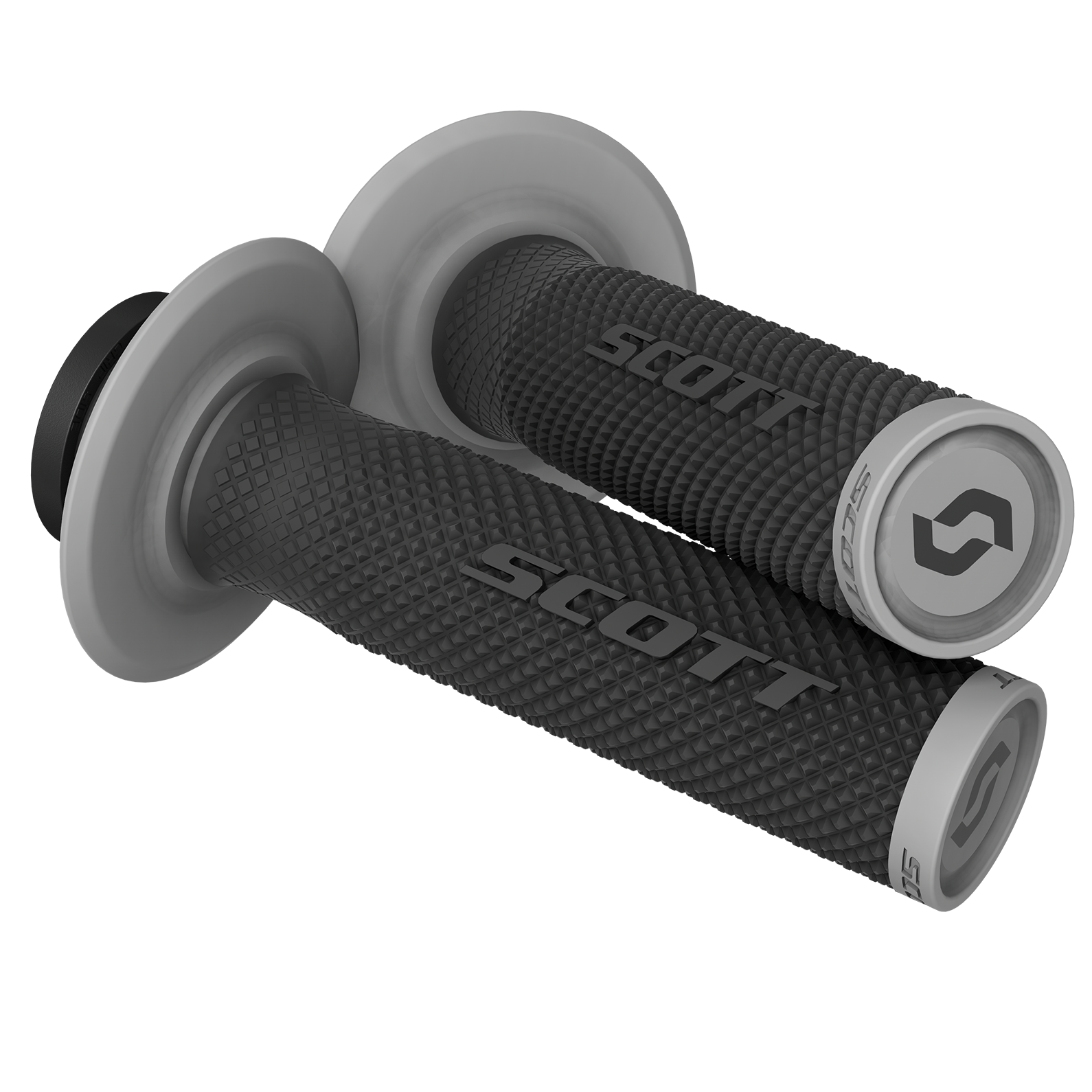 SCOTT SX II Lock-On Grip and Cam Set - Black/Gray 292452-1001222