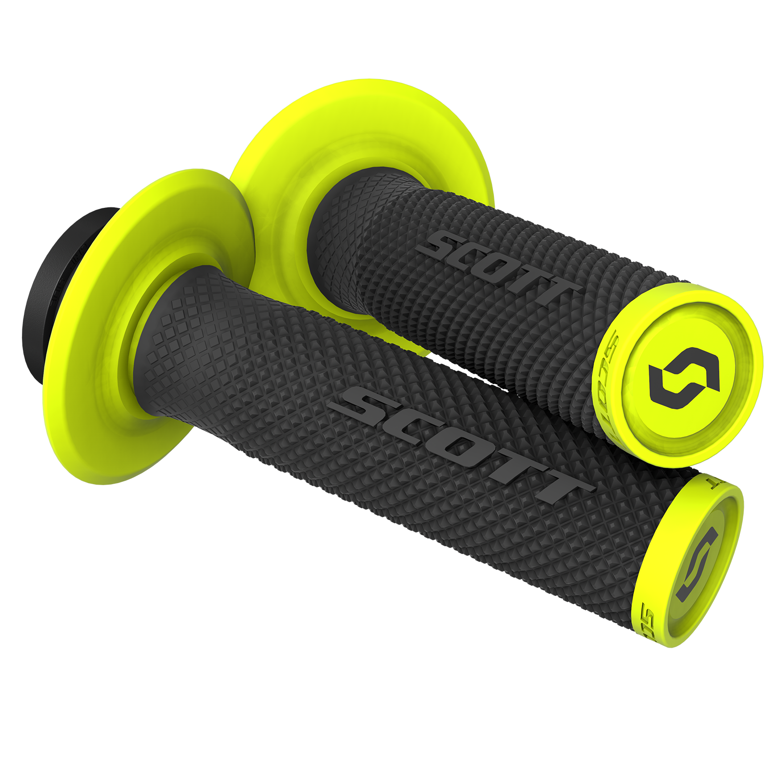 SCOTT SX II Lock-On Grip and Cam Set - Black/Yellow 292452-1040222
