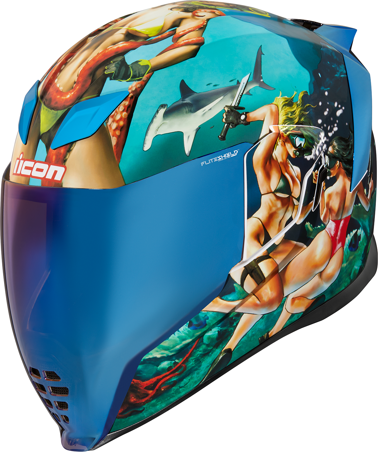 ICON Airflite™ Helmet - Pleasuredome 4 - Blue - Small 0101-15001