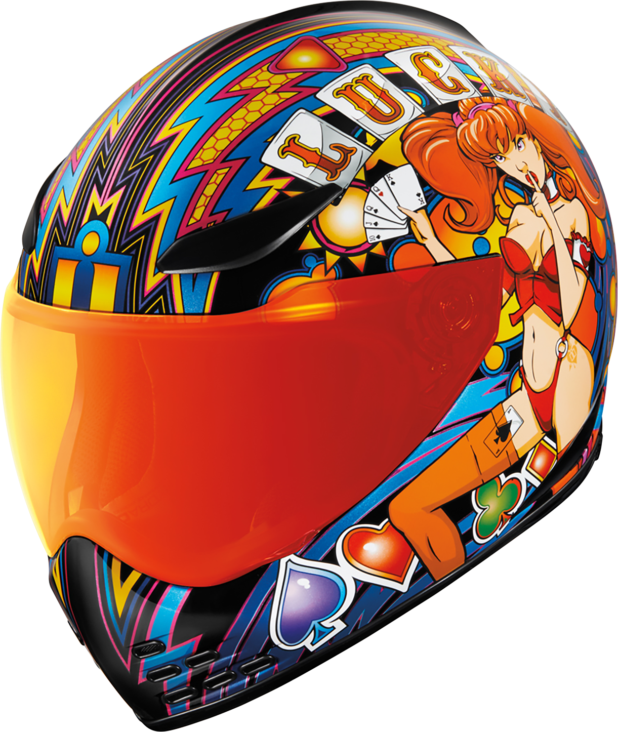 ICON Domain™ Helmet - Lucky Lid 4 - Red - 2XL 0101-14956