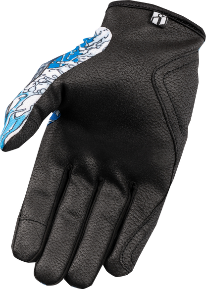 ICON Hooligan™ Dino Fury Gloves - Blue - Medium 3301-4636