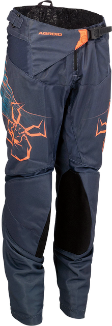 MOOSE OFFROAD Youth Agroid Vented Pants - Blue/Orange - US 28 2903-2342