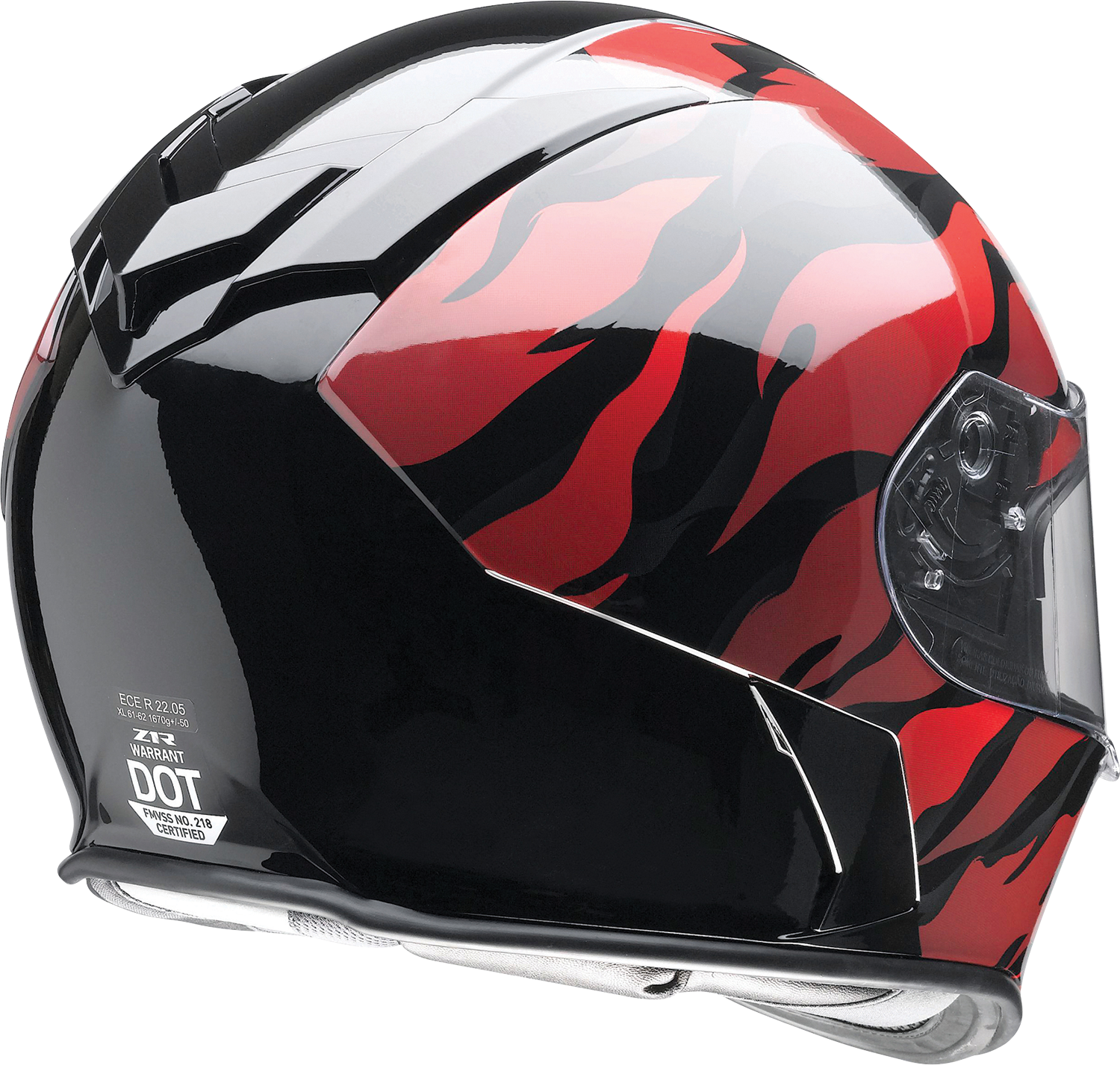 Z1R Warrant Helmet - Panthera - Black/Red - Large 010115208