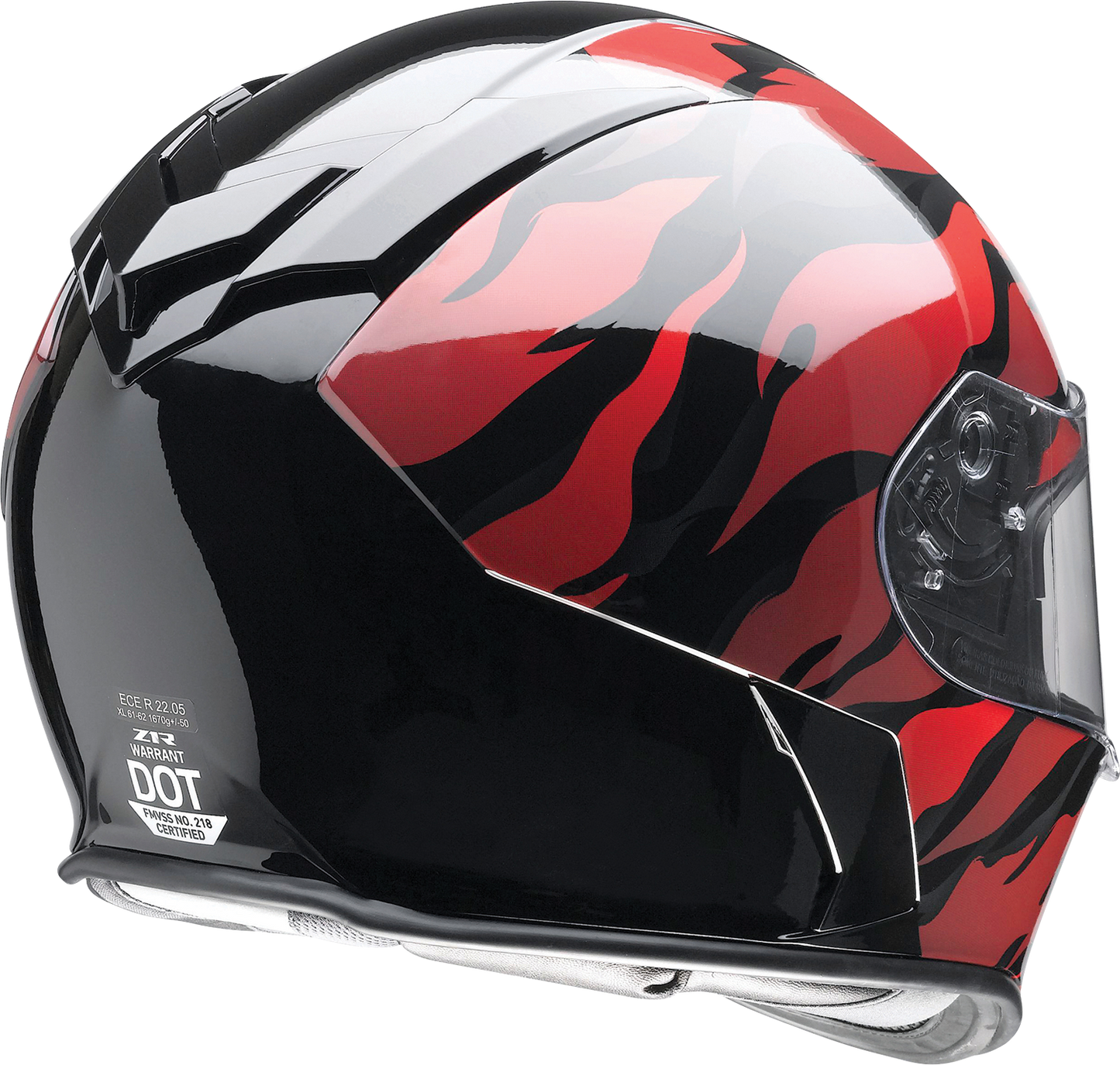 Z1R Warrant Helmet - Panthera - Black/Red - Medium 010115207