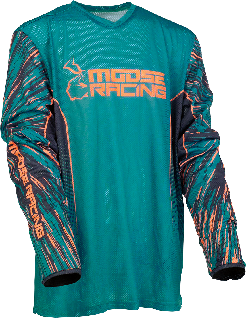 MOOSE OFFROAD Youth Agroid Vented Jersey - Blue/Orange - Large 2912-2332